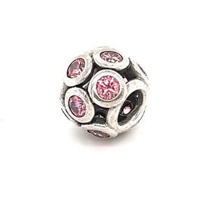 Pandora Pink Cz Round Charm